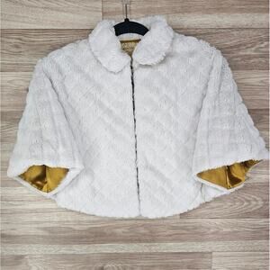 Genuine Kids from OshKosh White Faux Fur Cape Girls 4T